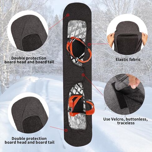 Snowboard Sleeve Soft Cover Case,Adjustable Snowboard Protection Cover,Snowboard Travel Sleeve Suitable for 150 to 175 Snowboards,Fit in Bag Storage Transport Protection in Saudi Arabia