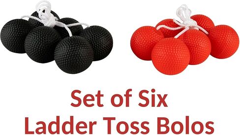 مجموعة ألعاب رمي السلم الرياضي من إم دي، بولي كلوريد الفينيل قابل للطي وقابل للحمل مع قاعدة مرجحة، سجل مدمج، هدفين، 6 بولس، حقيبة حمل، مثالية للتجمعات الداخلية والخارجية in Kuwait