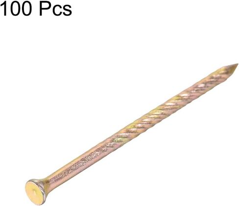 Spiral Deck Nails Carbon Steel Nail Spiral Shank 53mmx2.5mm(LxD), 100 Pcs in Saudi Arabia
