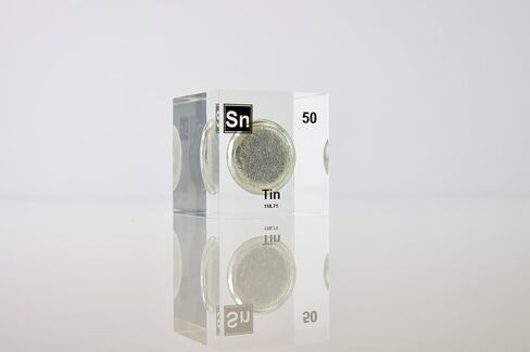 Authentic Tin Element Cube, 2x2x2 Inches, Encased in Crystal-Clear Lucite Acrylic, Authentic Sample of Tin, Handmade in The USA by Engineered Labs, Perfect for Display or Educational Purposes in Saudi Arabia