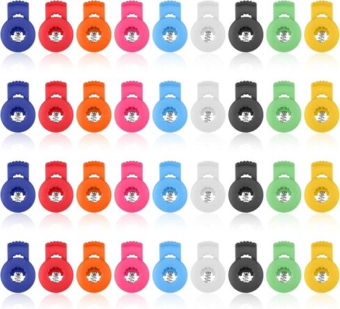 36 Pcs Baseball Glove Locks, Glove Lace Locks, Never Need Tying Knots Again, Gloves Lock Clips for Gloves Repair and Secure Fit - Youth & Adult Players 9 Assorted Colors (4 Each) in Saudi Arabia