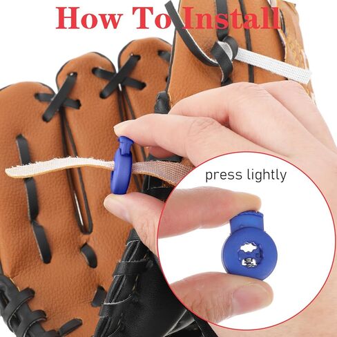 36 Pcs Baseball Glove Locks, Glove Lace Locks, Never Need Tying Knots Again, Gloves Lock Clips for Gloves Repair and Secure Fit - Youth & Adult Players 9 Assorted Colors (4 Each) in Saudi Arabia