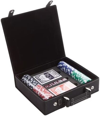 Personalized Poker Set, Poker Player Gifts, Poker Set with Case, Poker Chips for Texas Holdem, Engraved Poker Case, Gift for Dad Husband- 4 Color Options in Saudi Arabia