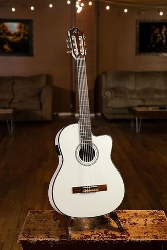 Family Series Pro Solid Top Thinline Acoustic-Electric Nylon Classical Guitar w/Bag in Saudi Arabia