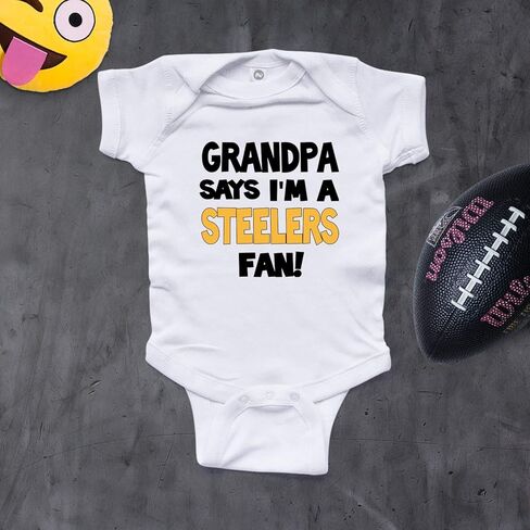 NanyCrafts Baby's My Grandpa يقول أنا من محبي ستيلرز، من محبي ستيلرز in Kuwait