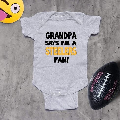 NanyCrafts Baby's My Grandpa يقول أنا من محبي ستيلرز، من محبي ستيلرز in Kuwait