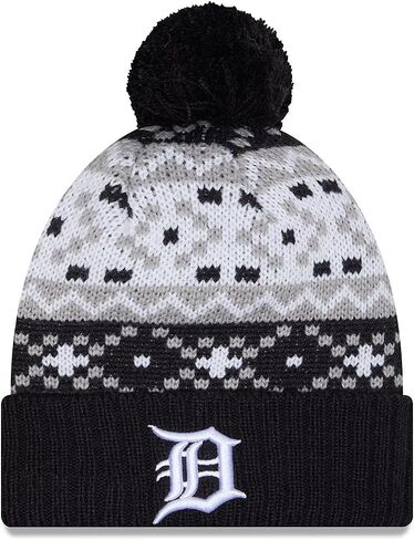 قبعة صغيرة منسوجة من نيو إيرا يوث ديترويت تايجرز بوم باللون الأزرق in Kuwait