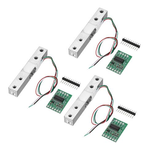 MECCANIXITY 3 Set Digital Load Cell Weight Sensor 5KG + HX711 Module Weighing Sensor 24 Bit Precision A/D Dual-Channel 16x24mm for DIY Portable Electronic Kitchen Scale Kit in Saudi Arabia