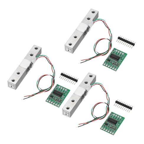 MECCANIXITY 3 Set Digital Load Cell Weight Sensor 5KG + HX711 Module Weighing Sensor 24 Bit Precision A/D Dual-Channel 16x24mm for DIY Portable Electronic Kitchen Scale Kit in Saudi Arabia