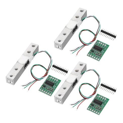 MECCANIXITY 3 Set Digital Load Cell Weight Sensor 5KG + HX711 Module Weighing Sensor 24 Bit Precision A/D Dual-Channel 16x24mm for DIY Portable Electronic Kitchen Scale Kit in Saudi Arabia