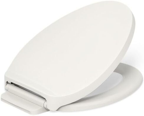 Kohler K-28004-96 Drift ReadyLatch Quiet Close Elongated Toilet Seat, Biscuit in Kuwait