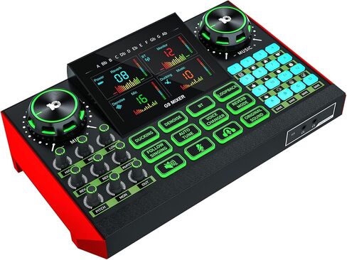 Tenlamp G9 Live Sound Card — Game audio mixer with built-in audio interface, compatible with smartphones and computers. Soundboard designed for live streaming and content creation. in Kuwait