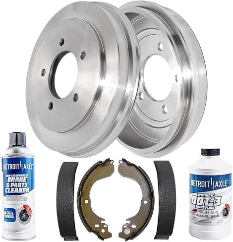 Detroit Axle - Rear Brake Drums for 2012-2019 Nissan Versa 2012-2017 March 2015-2017 Micra Brake Drums Set Replacement in Kuwait