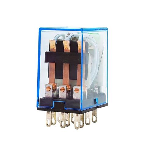 مايكرو ميني ريلاي HH53P MY3NJ MY3 11-Pin DC AC 12V 24V 110V 220V 380V ملف كهرومغناطيسي متوسط ​​عام مع LED (AC - 1 قطعة، 110 فولت) in Kuwait