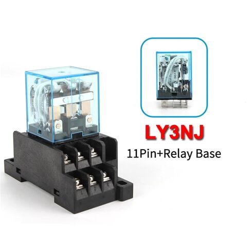 Intermediate Relay HH63P LY3NJ 10A Micro Small Electromagnetic ACDC12V24V AC110V 220V 380V with 11 pins Socket Base PTF11A(with Socket,AC 380V) in Saudi Arabia