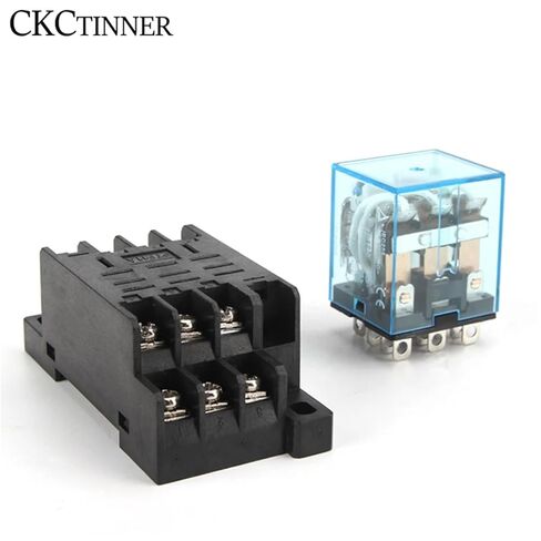 Intermediate Relay HH63P LY3NJ 10A Micro Small Electromagnetic ACDC12V24V AC110V 220V 380V with 11 pins Socket Base PTF11A(with Socket,AC 380V) in Saudi Arabia