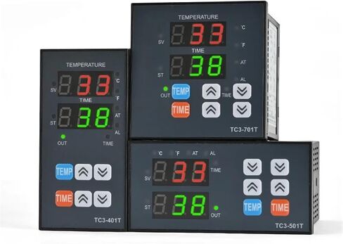 TC3-401T PID Temperature Controller Timer Thermometer Relay K-Type 400℃ AC100~220V Integration Control Instrument Buzzer Alarm(TC3-701T) in Kuwait