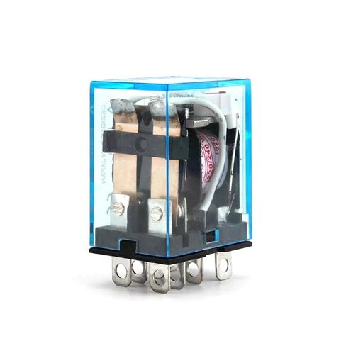 مرحل متوسط ​​HH62P LY2NJ 10A صغير كهرومغناطيسي AC/DC12V24V AC110V 220V 380V مع قاعدة مقبس 8 دبابيس PTF08A (مع مقبس، تيار متردد 24 فولت) in Kuwait