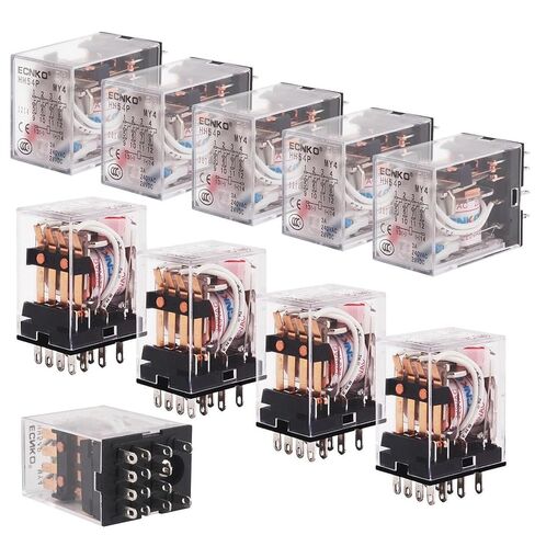 10PCS MY4NJ HH54P Electromagnetic Relay MY4N-GS 4PDT 14PIN AC/DC 6V 12V 24V 36V 48V 110V 220V 380V Power MY4 MY4N-J(AC - 10pcs,6V) in Kuwait