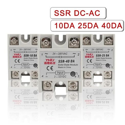 1pcs Solid State Relay SSR-25DA 25A SSR-10DA SSR-40DA 5-24VDC to 24-380V AC SSR 25DA6-20mA(SSR-40DA) in Saudi Arabia