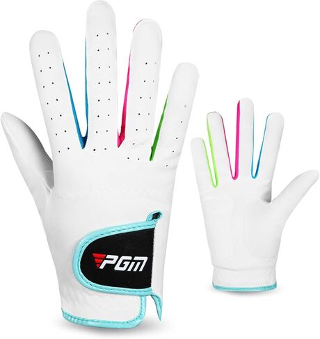 PGM Kids Youth Junior Toddler Boys Girls Golf Gloves Microfiber Synthetic Gloves for Left Hand Right Hand Golf Gloves White/Pink Age 4-12 in Saudi Arabia
