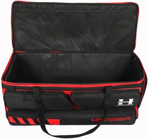 Hammer Black Edition Trolley Wheelie Cricket Kit Bag | 206L Extra-Large Capacity | Dual Bat Compartments | Luggage-Grade Wheels | Adult Cricket Gear Bag in Kuwait