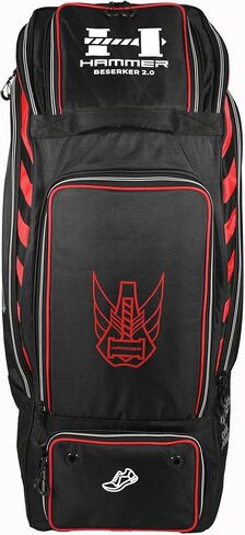 Hammer Berserker 2.0 Duffle Wheelie Cricket Kit Bag | 206L Capacity | Dual Bat Pockets | Shoe & Helmet Compartment | Heavy-Duty 2100D Polyester in Kuwait
