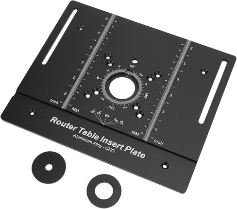 Sanpyl Premium Aluminum Alloy Router Insert Plate Smooth Surface Clear Scale for Grinding Cutting Black for Woodworking Benches in Saudi Arabia