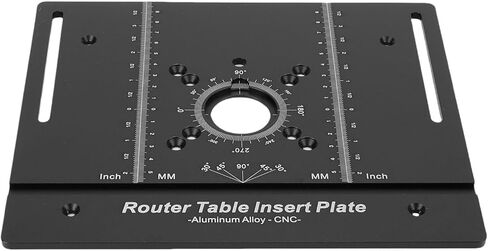 Sanpyl Premium Aluminum Alloy Router Insert Plate Smooth Surface Clear Scale for Grinding Cutting Black for Woodworking Benches in Saudi Arabia