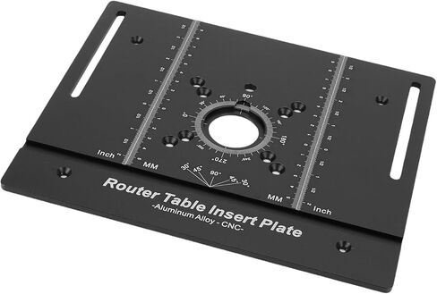 Sanpyl Premium Aluminum Alloy Router Insert Plate Smooth Surface Clear Scale for Grinding Cutting Black for Woodworking Benches in Saudi Arabia