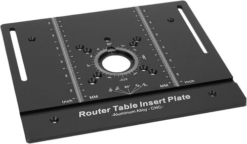 Sanpyl Premium Aluminum Alloy Router Insert Plate Smooth Surface Clear Scale for Grinding Cutting Black for Woodworking Benches in Saudi Arabia