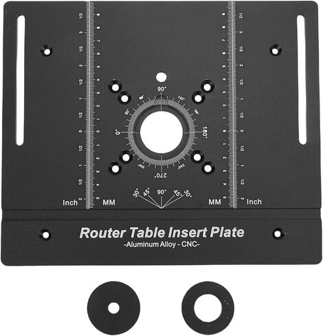 Sanpyl Premium Aluminum Alloy Router Insert Plate Smooth Surface Clear Scale for Grinding Cutting Black for Woodworking Benches in Saudi Arabia