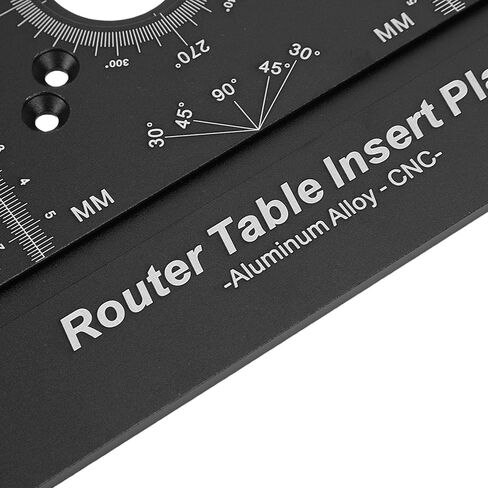 Sanpyl Premium Aluminum Alloy Router Insert Plate Smooth Surface Clear Scale for Grinding Cutting Black for Woodworking Benches in Saudi Arabia