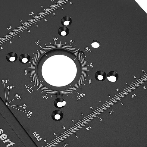 Sanpyl Premium Aluminum Alloy Router Insert Plate Smooth Surface Clear Scale for Grinding Cutting Black for Woodworking Benches in Saudi Arabia