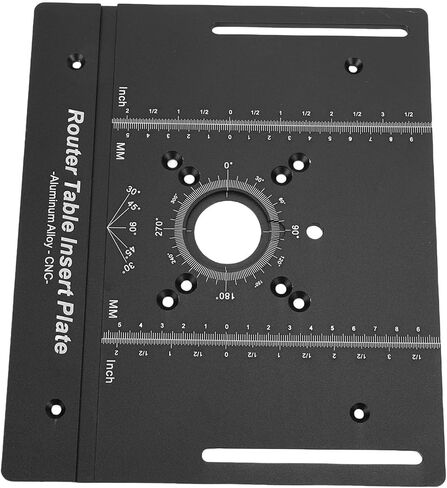 Sanpyl Premium Aluminum Alloy Router Insert Plate Smooth Surface Clear Scale for Grinding Cutting Black for Woodworking Benches in Saudi Arabia