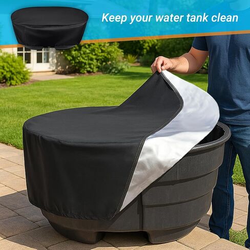 غطاء خزان بيضاوي سعة 50 جالونًا للحمام الجليدي والغطس البارد وحوض المياه وبركة التغذية - واقي معزول لحوض المياه شديد التحمل مقاوم للطقس 420D (52 بوصة طول × 31 بوصة عرض × 12 بوصة ارتفاع) in Kuwait