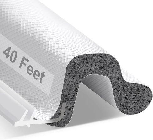 ختم باب كبير الحجم لتجريد الطقس من أجل فجوات أكبر، شريط ختم باب الشق بطول 40 قدمًا، بدون غراء، تركيب سهل للأخدود، عازل للصوت ومقاوم للطقس للأبواب الخارجية in Kuwait