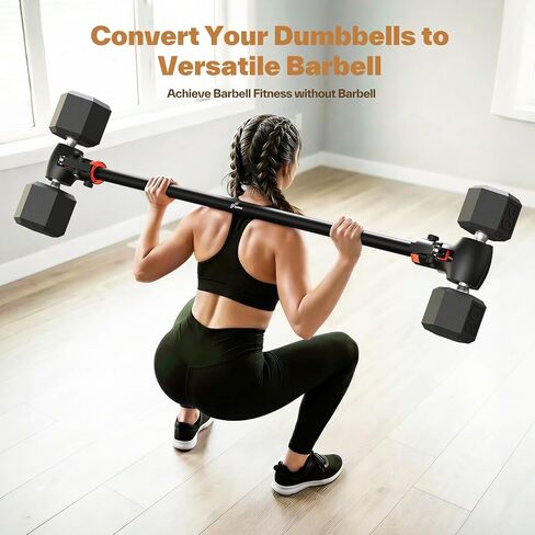 شريط تحويل الدمبل إلى الأثقال من سبورتنير - شديد التحمل، قابل للتعديل، إعداد بدون أدوات، سعة تصل إلى 200 رطل، شريط تحويل الأثقال للقرفصاء، ضغط البدلاء، الرفع المميت، صالة الألعاب الرياضية المنزلية in Kuwait