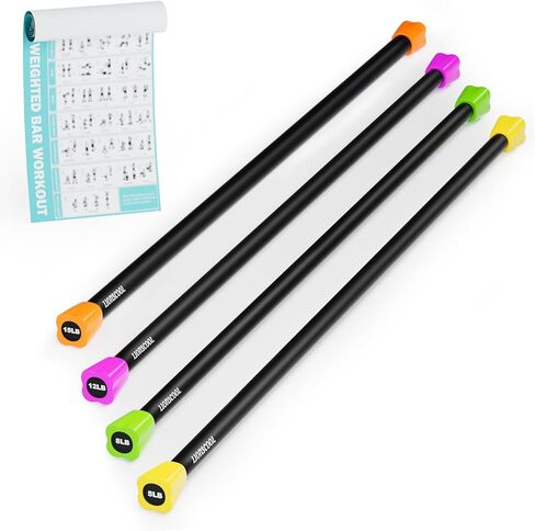 LIONSCOOL Workout Weighted Bar,Padded Exercise Weight Bar, Solid Steel Stretching weighted bar set for Body Sculpting, Physical Therapy,Body Toning in Kuwait