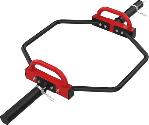 Olympic Trap Bar, Hex Deadlift Squat Bar for 2" Olympic Barbell, 49" Shrug Bar with Handles, 500Lbs Weight Capacit Suitable Home Gym Equipment Workouts for Beginners,Women,Men in Kuwait