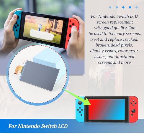 YWLRONG لاستبدال شاشة نينتندو سويتش لمجموعة لوحة شاشة عرض LCD لنينتندو سويتش مع أدوات (غير متضمنة محول رقمي يعمل باللمس) in Kuwait