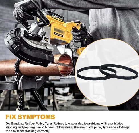 650721-00 استبدال الإطارات المطاطية للمنشار الحزامي لـ Dewalt DWM120 A02807 DCS374 DW328K -4Pack in Kuwait