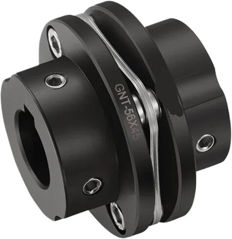 Steel Disc Coupler Single Diaphragm Shaft Coupling D19mm to D68mm; L20mm 53mm(GNT-D34XL27.5) in Kuwait