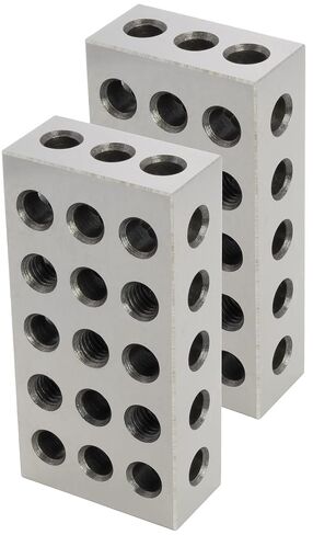 2 pcs Machinist's Setup Blocks, 23 Holes, 25mm Length × 100mm Width × 50mm Height in Kuwait