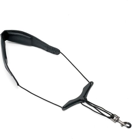 Protec Neck Strap for Saxophone 24" Less Stress Leatherette with Adjustable Comfort Bar and Metal Swivel Snap, Black, Model VC305M in Saudi Arabia