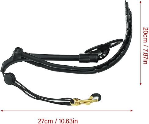 حزام ساكسفون للرقبة، حزام ساكسفون مريح مزدوج الكتفين، حزام ساكسفون قابل للتعديل مع دعم دوار 360 درجة وخطاف ربط معدني لألتو/تينور/باريتون/سوبرانو ساكس in Kuwait