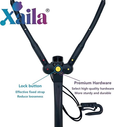 حزام كتف مزدوج من Xaila Saxophone مزود بخطاف دوار 360 درجة وخطاف معدني - حزام رقبة قابل للتعديل لتخفيف الوزن من أجل Alto/Tenor Sax in Kuwait