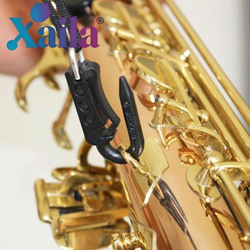 حزام كتف مزدوج من Xaila Saxophone مزود بخطاف دوار 360 درجة وخطاف معدني - حزام رقبة قابل للتعديل لتخفيف الوزن من أجل Alto/Tenor Sax in Kuwait