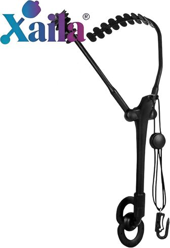 حزام كتف مزدوج من Xaila Saxophone مزود بخطاف دوار 360 درجة وخطاف معدني - حزام رقبة قابل للتعديل لتخفيف الوزن من أجل Alto/Tenor Sax in Kuwait