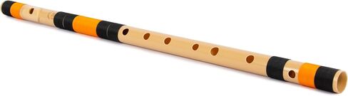 راضي المزامير | جي شارب قاعدة بانسوري لليد اليمنى | مزمار PVC متين وقابل للغسل ومقاوم للتشقق | أسود وبرتقالي | يشمل دروس الناي الهندية والإنجليزية عبر الإنترنت in Kuwait